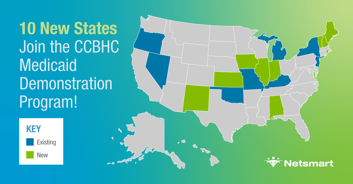 NetsmartTech's tweet photo. 📣Exciting news! Today @samhsagov and @CMSGov  announced that 10 new states have joined the CCBHC Medicaid Demonstration Program. The #CCBHC model continues to increase access to #mentalhealthcare and addiction treatment, impacting the lives of millions nationwide. Congratulations to these states for meeting the requirements to provide their residents with integrated, whole-person care: Alabama, Illinois, Indiana, Iowa, Kansas, Maine, New Hampshire, New Mexico, Rhode Island and Vermont.

Netsmart has remained committed to advocating for the expansion of CCBHCs and we are honored to work alongside more than 180 organizations across 37 states to improve access to care. Read the news release to learn more: https://t.co/7ce92rEGva