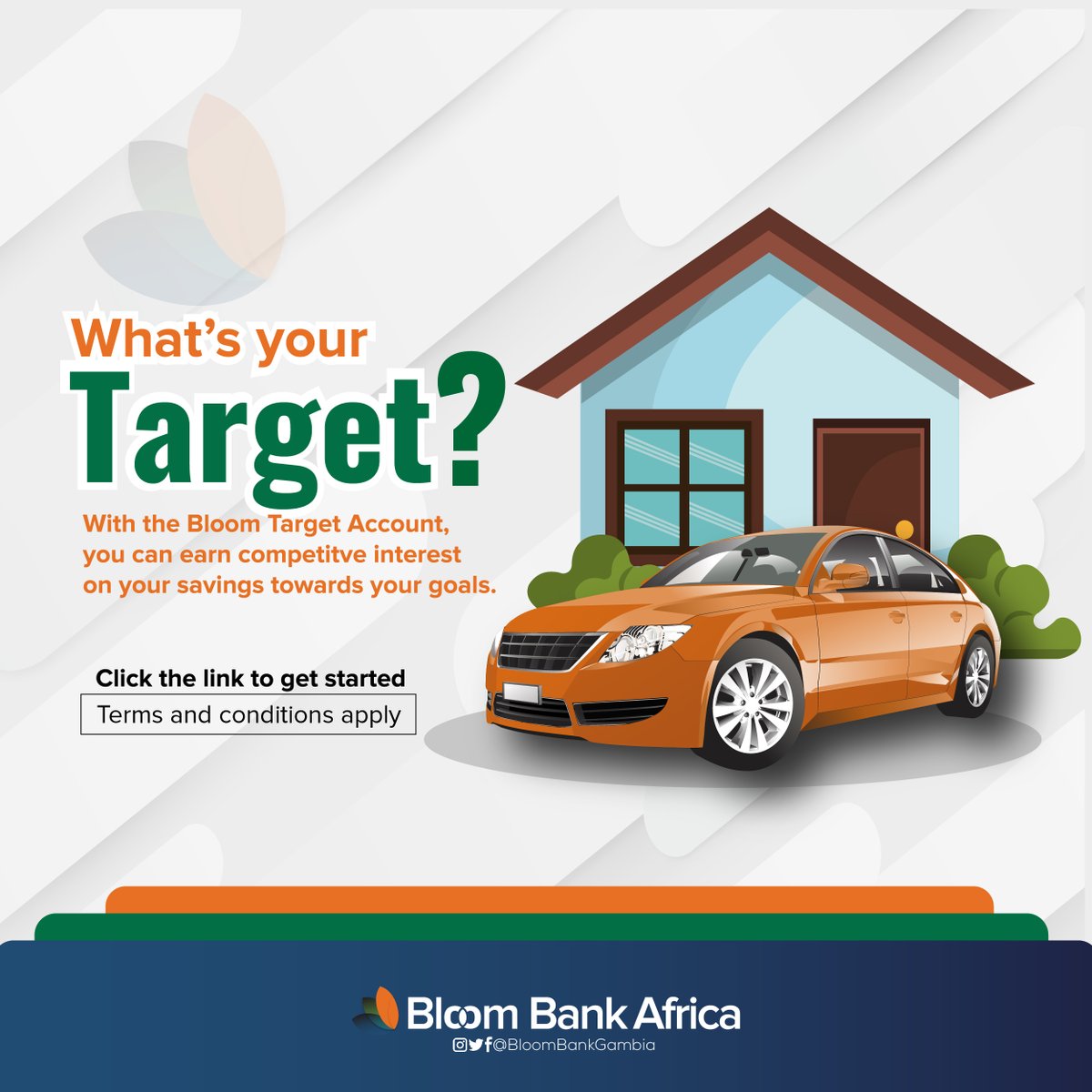 BloomGambia's tweet image. Our Target Save Account is your perfect partner to build funds for all your goals! Enjoy competitive interest rates and watch your savings soar!
Click here to get started
bloombankafrica.com/retail-banking…

#BloomBankAfricaGMB
#TargetSave #DreamBig #FinancialFreedom #SmartSavings
