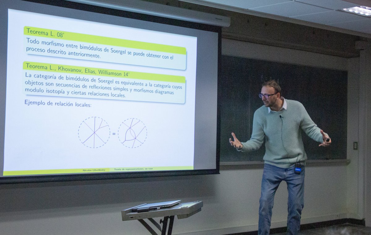Como es de costumbre el Coloquio DIM se llevóa. cabo el último martes del mes. En esta oportunidad tuvimos el placer contar con la exposición titulada "Teoría de representaciones, un tour." de Nicolas Libedinsky, profesor de la Facultad de Ciencias de la Universidad de Chile.