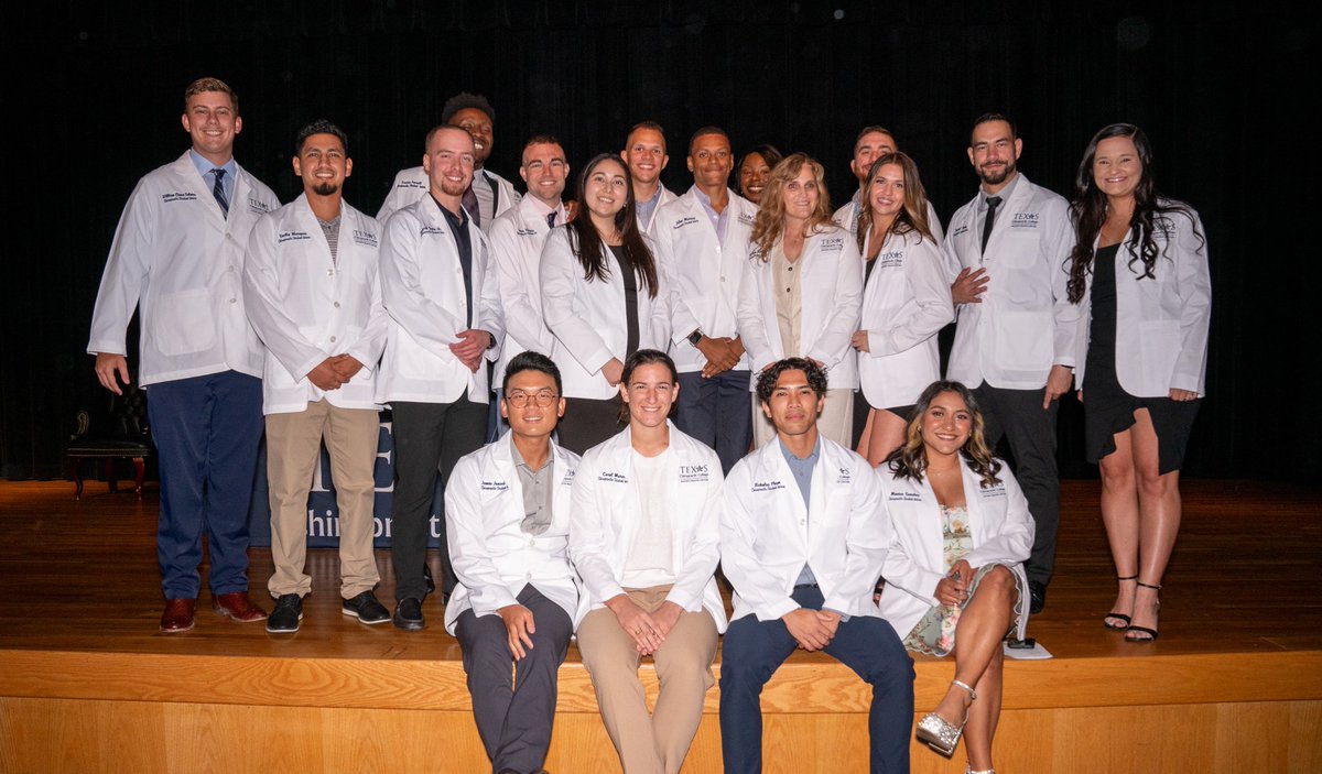 TXChiroCollege's tweet photo. We celebrated our Trimester 1, 4, and 7 students during the Summer 2024 White Coat and Recognition Ceremony last Thursday! 🌟 Click the link in our bio for the full album.

#TCC #WhiteCoatCeremony #texaschiropracticcollege #txchiro https://t.co/qPo07Dlgb1