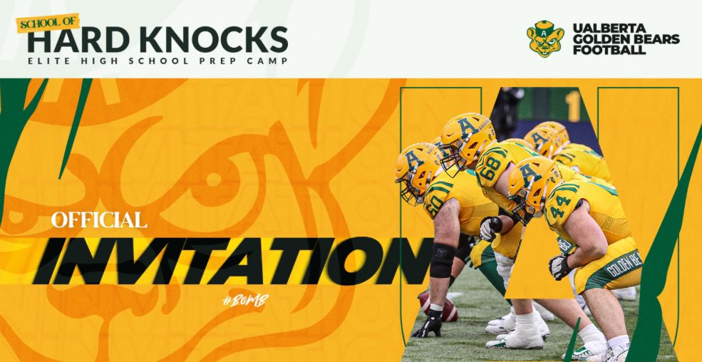 24BryHansen's tweet photo. Pleased to have received an invitation to the U of A Hard Knocks prep camp. Thrilled and can’t wait to compete! @UACoachMorris @UABearsFootball https://t.co/WFusbxcQrM