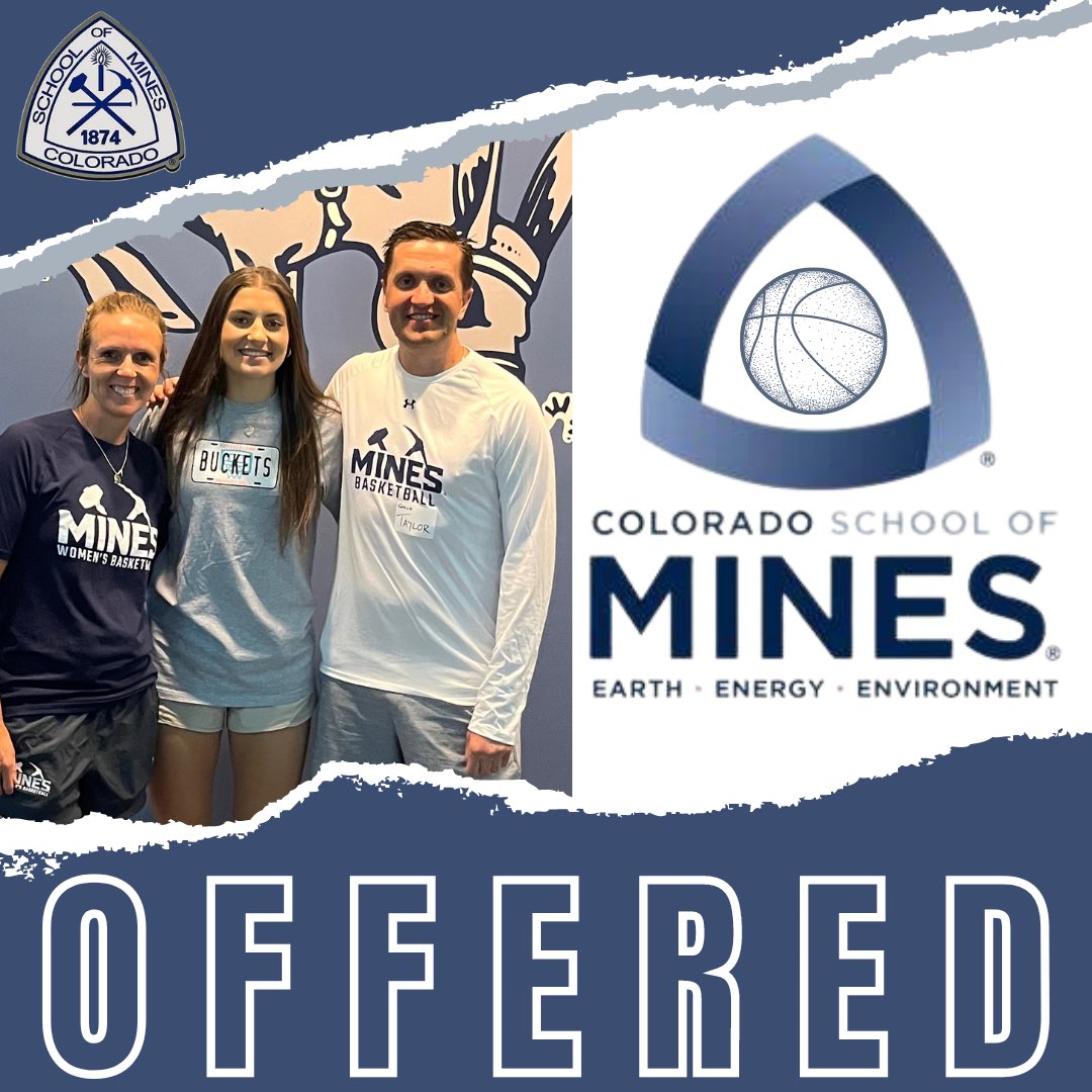 After a great visit today, I am honored to receive a scholarship offer to play basketball for Colorado School of Mines!  Thank you very much Coach Simpson and <a href="/TheTaylorHarris/">🅣🅐🅨🅛🅞🅡 🅗🅐🅡🅡🅘🅢</a>!  I look forward to learning more about the University and the  very successful <a href="/MinesWBB/">Mines WBB</a> program.