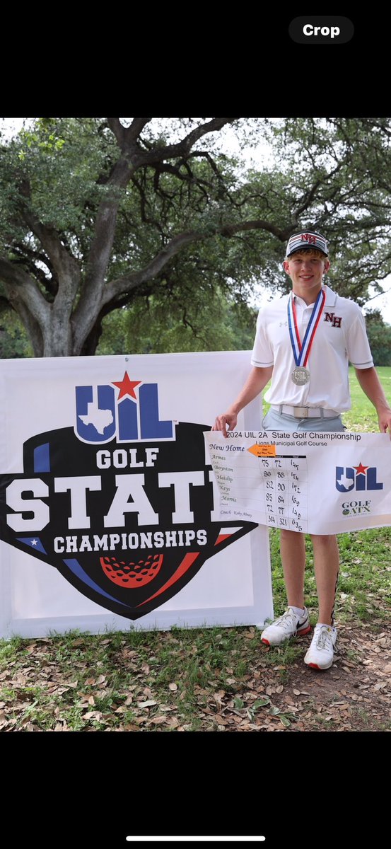 ArmesZack08's tweet photo. UIL State Golf tournament sophomore year, I placed 5th individual with a 75-72 and we placed 2nd as a team. https://t.co/LxDwYTV242