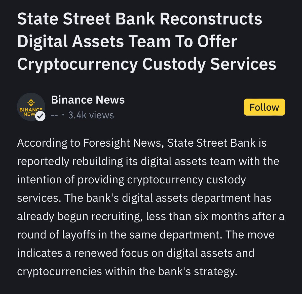 rocky_outcrop's tweet photo. My old pals at State Street are rebuilding their digital assets team!
Maybe I should go back to work for them? 🤔
Hahaha no 😅 don’t be crazy 🫠
#ssga #statestreet #crypto https://t.co/3OcSIg0rPM