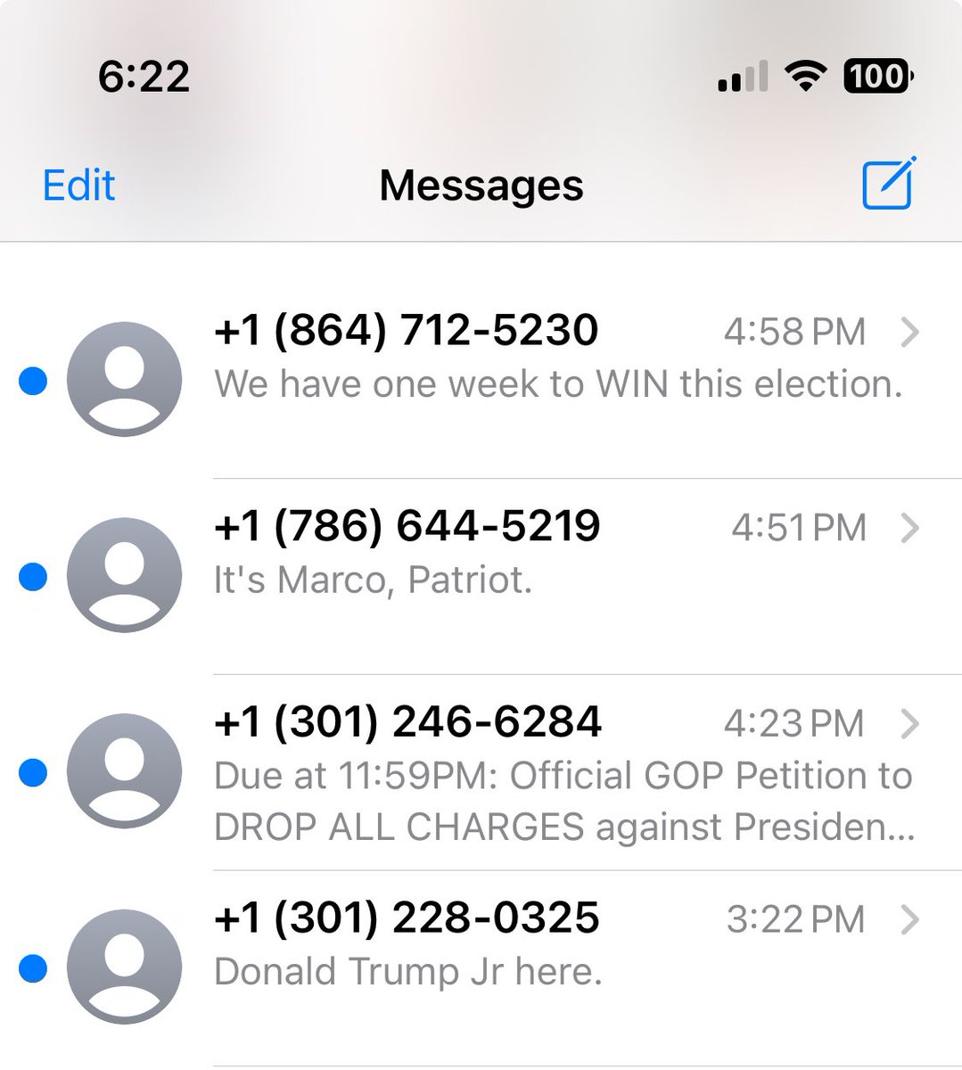 DougZacker's tweet image. PLEASE HELP @TMobile  I type "stop" and I report as junk but @TrumpCampaignHQ won't stop texting me.