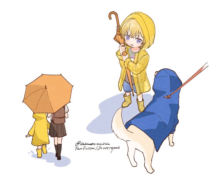 「holding holding umbrella」 illustration images(Latest)