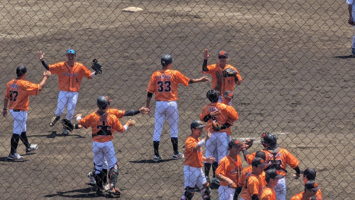 fogawa72's tweet photo. オールフロンティア、最終回を川上が締めて５−３で逃げ切り、７年ぶりの代表決定戦進出を決める！テイ・エステックは代表決定戦に進めず敗退したのは初めてかな？

#第95回都市対抗野球二次予選も盛り上げンジャーズ https://t.co/8ug7YMdeXr