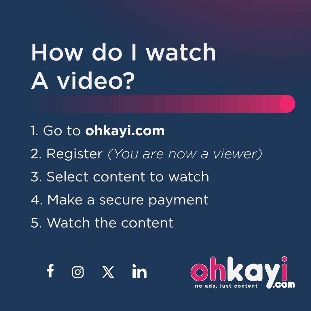 Easy peasy, lemon squeezy.

Sign up today at ohkayi.com Watch, sell, and earn.

#Fairness #Empowerment #Creativity #Ohkayi #ContentCreators #CreatorEmpowerment #ContentMonetisation
#dailywatch