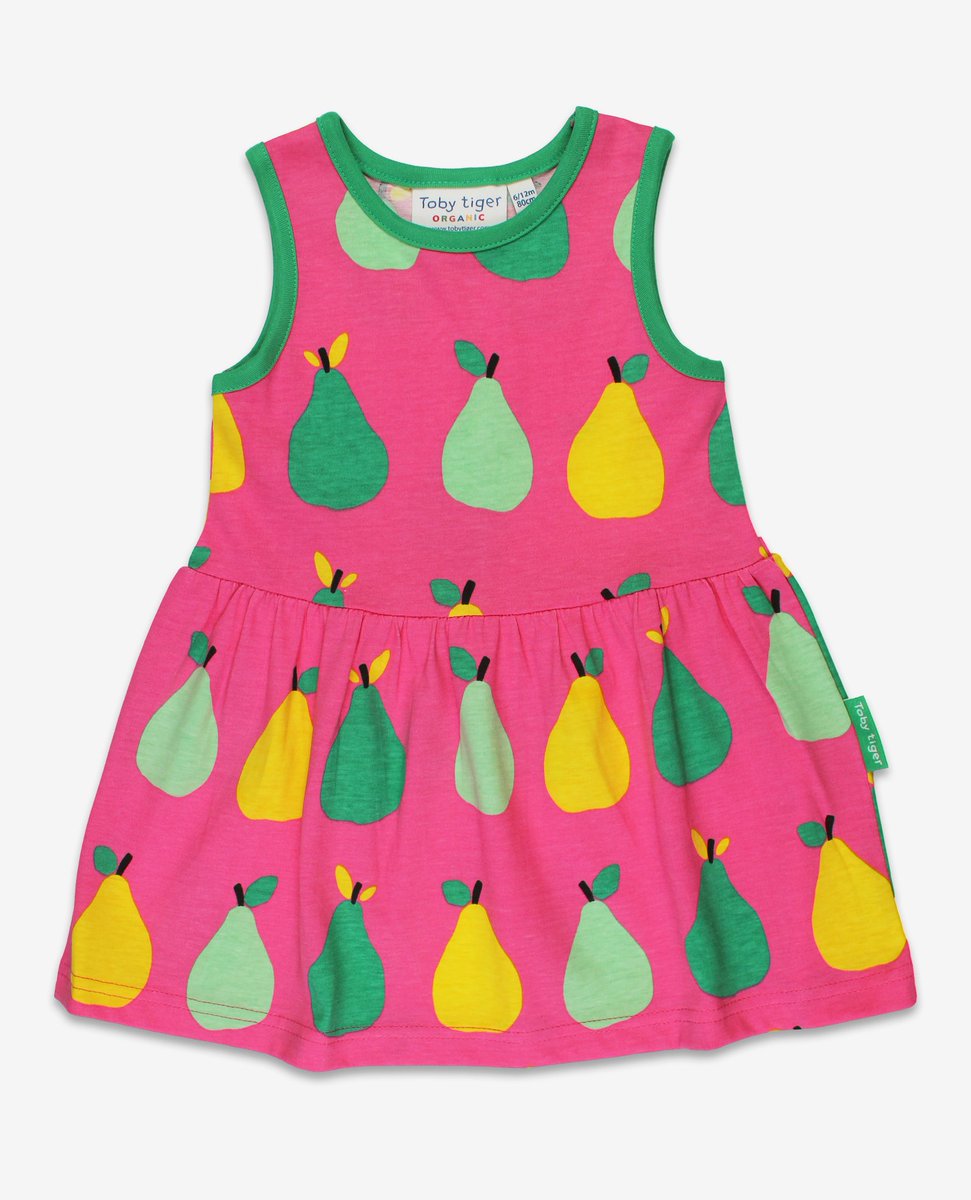 toby_tiger's tweet photo. 🍐☀️ Dive into summer with our Organic Pear Print Summer Dress! 🌸 ⁠
⁠
Let your little one twirl under the sun in style with this adorable sleeveless pink dress adorned with vibrant yellow and green pear designs. 🍐⁠

 #OrganicFashion #SummerStyle #TobyTiger #PearsCollection https://t.co/LyWFGMpqrP
