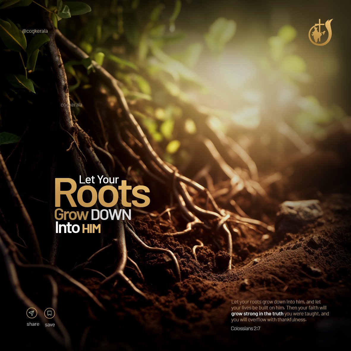 cogkerala's tweet photo. Let your roots grow down into him, 
and let your lives be built on him
.
.
#cogkeralastate #cogkerala #cogverses #quotesaboutlife #quotesoftheday #churchofgod #jesús #holyspirit #christian #pentacostal #saviour #healing #hope
#christ #hope #gardenergod https://t.co/YHy8B9N6Jv