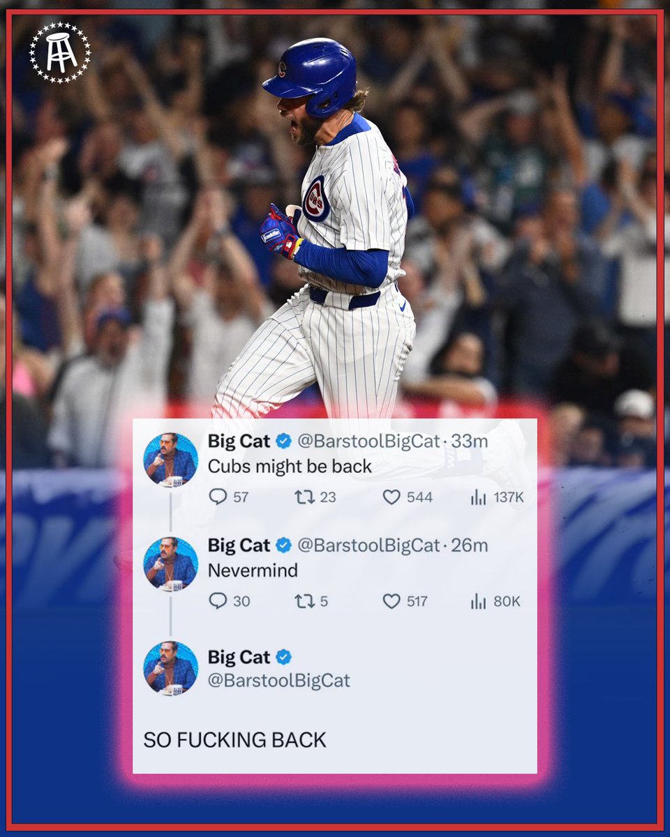 Cubs-Sox tonight summed up in 3 tweets <a href="/BarstoolBigCat/">Big Cat</a>