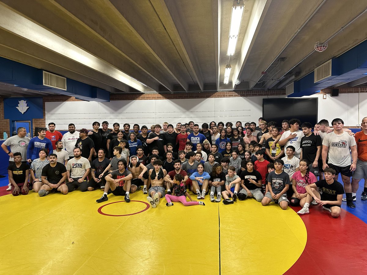GCHSWrestling's tweet photo. Wall to wall with 89 HAMMERS all getting after it. Grateful for the opportunity to elevate our game!! https://t.co/r2bOK7eqUD