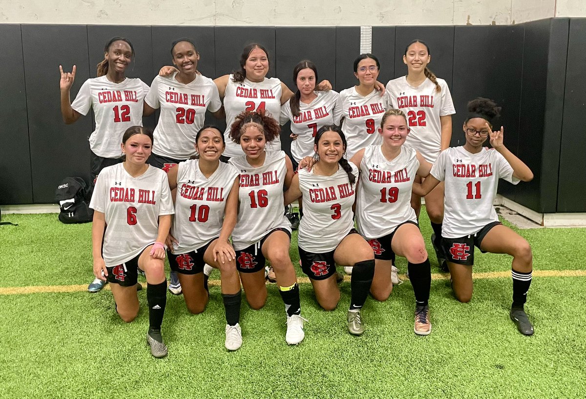 Summer League Game 1 is in the books.  4-1 win with 2 goals by Dulce Zapata.  Mckinlee Butler and Neyomi Garcia each added a goal. Well done Longhorns!  <a href="/CHLonghorns/">Cedar Hill Longhorns</a> <a href="/cedarhillisd/">Cedar Hill ISD</a> <a href="/RecruitTheHill1/">Recruit The Hill</a>