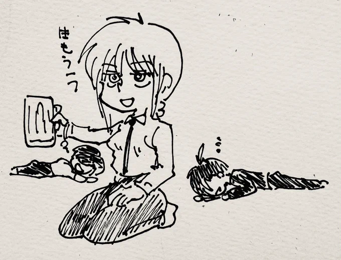 #このタグを見た人は黙って飲み物を持ったキャラを貼る 