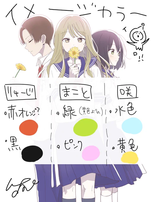 そういやメンカラちゃんと公表してなかった・・・
今後イベント等で活用していただければ～🤗ハッピー
#先輩はおとこのこ 