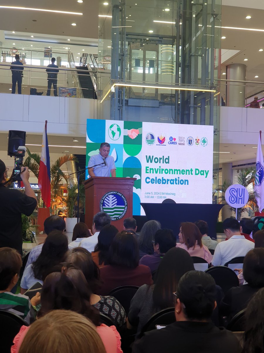 DENROfficial's tweet photo. ATM: The DENR, through the Environmental Management Bureau, leads the kickoff celebration of this year’s World Environment Day and Philippine Environment Month at SM City Masinag, Antipolo City, Rizal.
#EnvironmentForLife #WorldEnvironmentDay2024
#EnvironmentMonthPH
#LOOPForward https://t.co/aaGLuXZDRg