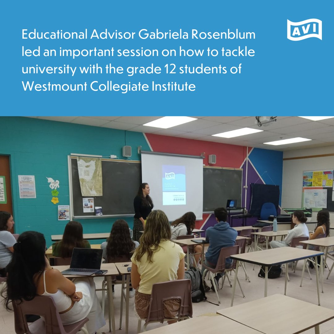 AlliedVoicesIL's tweet image. Educational Advisor Gabriela Rosenblum led an important session on how to tackle university with the grade 12 students of @WCI_YRDSB

#packingforuniversity #studentadvocacy #studentworkshop