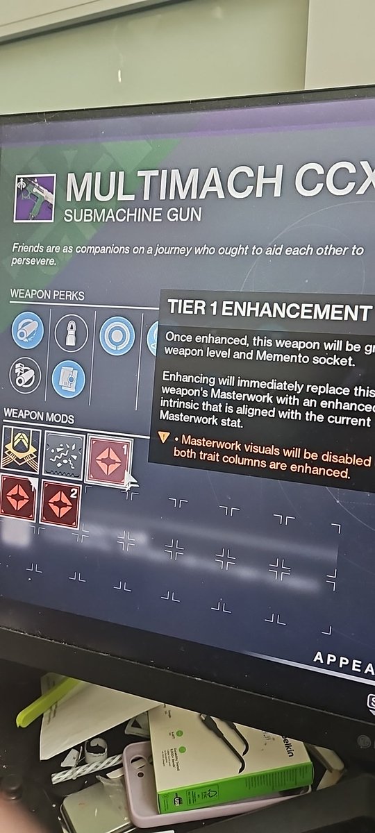Hydrogen_Hydra's tweet photo. Bungie my multimach is bugged help me bungie I just want my multimach ccx enhanced. Please bungie https://t.co/LmS7rE67WD