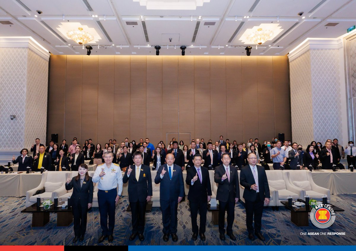 AHACentre's tweet photo. The AHA Centre and #DDPM #Thailand organised the #OneASEANOneResponse Roadshow in Bangkok on 4 June 2024, supported by the #EuropeanUnion through #EUSAHA. https://t.co/ZP7VXNctt0