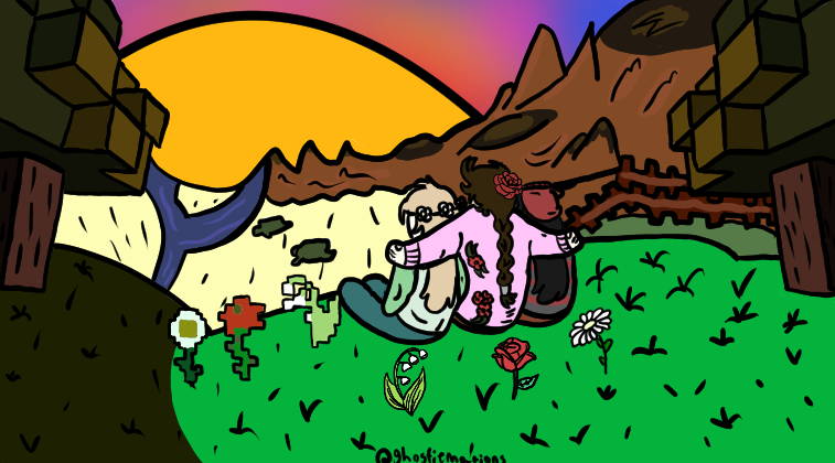 ghostiemations's tweet photo. I call this the "Flower Girls" :D
#art #artist #fanart #niclive #chaotictrio #realisticart #minecraftart #mixed https://t.co/x8biI1KSXI
