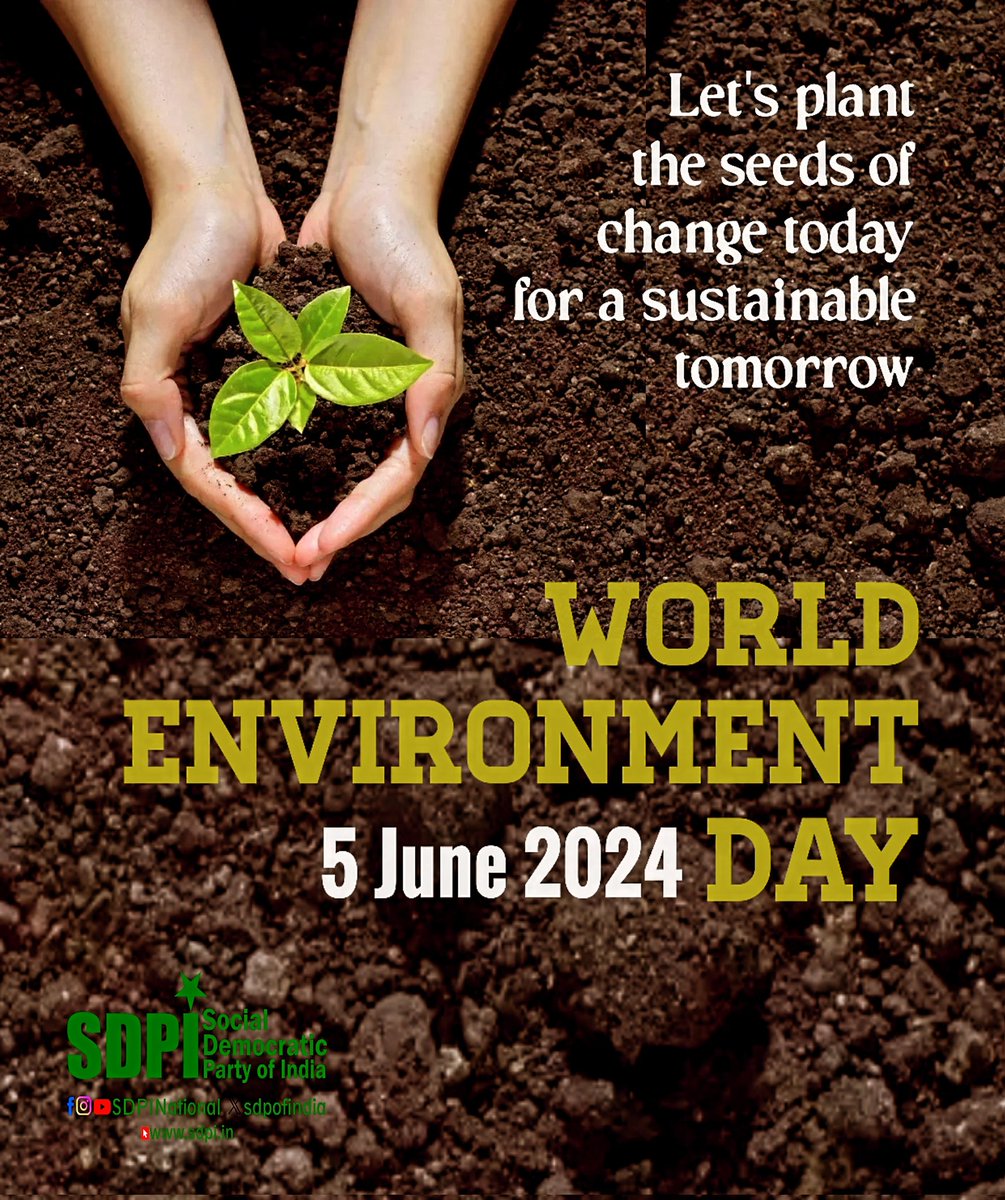 sdpofindia's tweet photo. Let's Work Together to Protect Our Planet for the Generations to Come

Social Democratic Party of India https://t.co/wL7xg5Zgf7