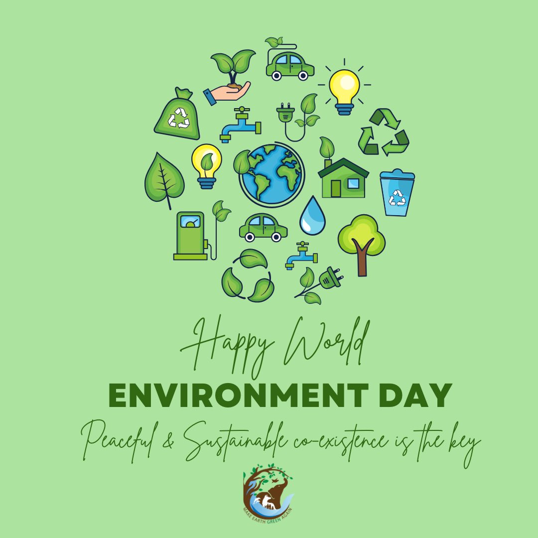 being_nimal's tweet photo. Celebrating #WorldEnvironmentDay

On this World Environment Day, let’s prioritize sustainability and make conscious choices to reduce over consumption. 
Embracing sustainability and fostering peaceful coexistence among all beings on earth are crucial for restoring the greenness of our planet.
Let’s work towards creating a brighter future for the next generation, where our planet is filled with clean air, plentiful resources, ample water, and an abundance of trees. Together Lets Make Our Mother Earth Great Again💚

Best Regards,
Nimal Raghavan.