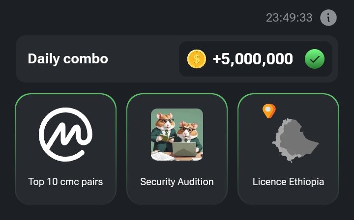 DZ_Crypto1's tweet photo. Combo of the day....
#Hamster #hamsterKombat #DailyCards #DailyCombo #Euro2024 https://t.co/CwePb67RSC