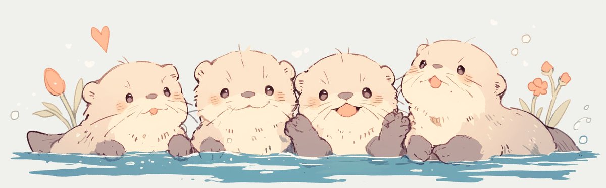 musitsune's tweet photo. Otter🦦 #フリーヘッダー
どちらも一年に一回は行くんですけど
動物園と水族館どちらが好きですか？ https://t.co/HsYDyKdHRg