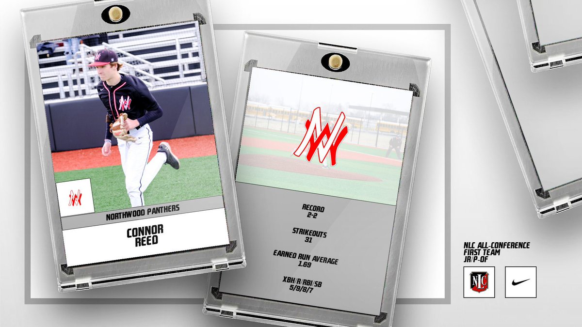 NorthWoodBSB's tweet photo. ✨NLC ALL-CONFERENCE✨
Congratulations to Senior @BeauPatterson24, Juniors @MasonBogan2 & @reed_connor1 for their 1st Team selections in the NLC. Congrats to Junior @DutkowskiNate for his Honorable Mention recognition‼️
#RisingStock📈
#NextPitch ⏭️⚾️ https://t.co/dnQvcDBuVm