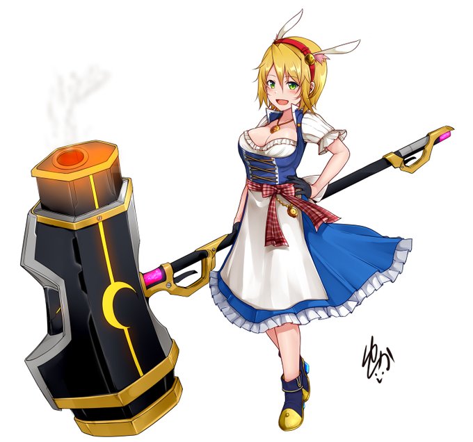 うちのこ傭兵エーリカ・ヘーゼモントおねえさん。140cmの小柄だけど24才の立派な大人。おっぱいもHカップの立派な( 24才なのに付け耳カチューシャは痛いとか言ったら多分消される。本人の可愛い物好きによる趣味 