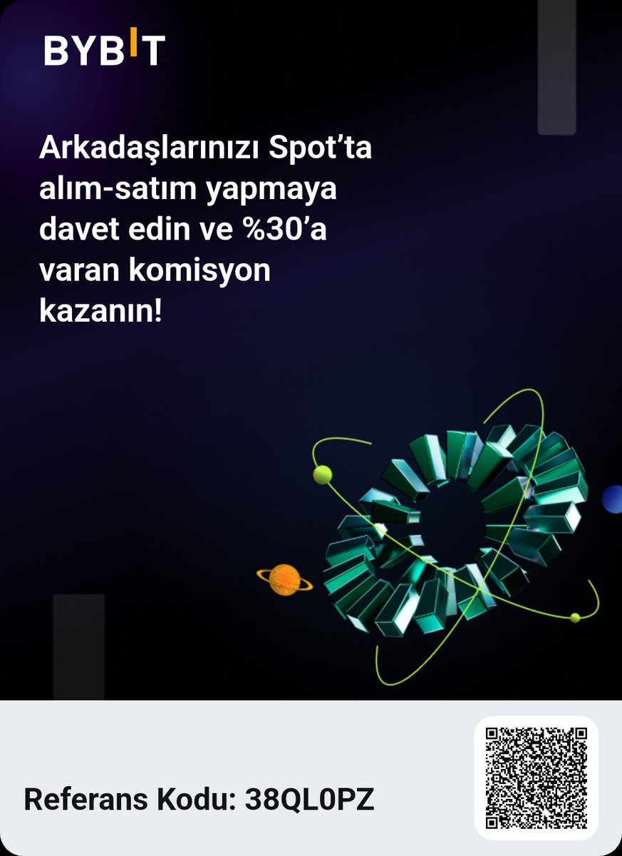 Bu Launchpad erkinliğine katılarak benimle birlikte Bybit’te gelecek vadeden projelerin tokenlerine erkenden erişim hakkı kazan! Buraya Tıkla: bybitglobal.com/tr-TR/trade/sp…