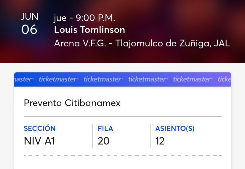 ufcwtble's tweet image. holaa, una amiga vende un boleto para el concierto de Louis en la arena VFG, es sección A1 fila 20, nos urge venderlo, es al precio (4,500) y es transferible (podemos hacer la transferencia el mismo jueves en la vfg)