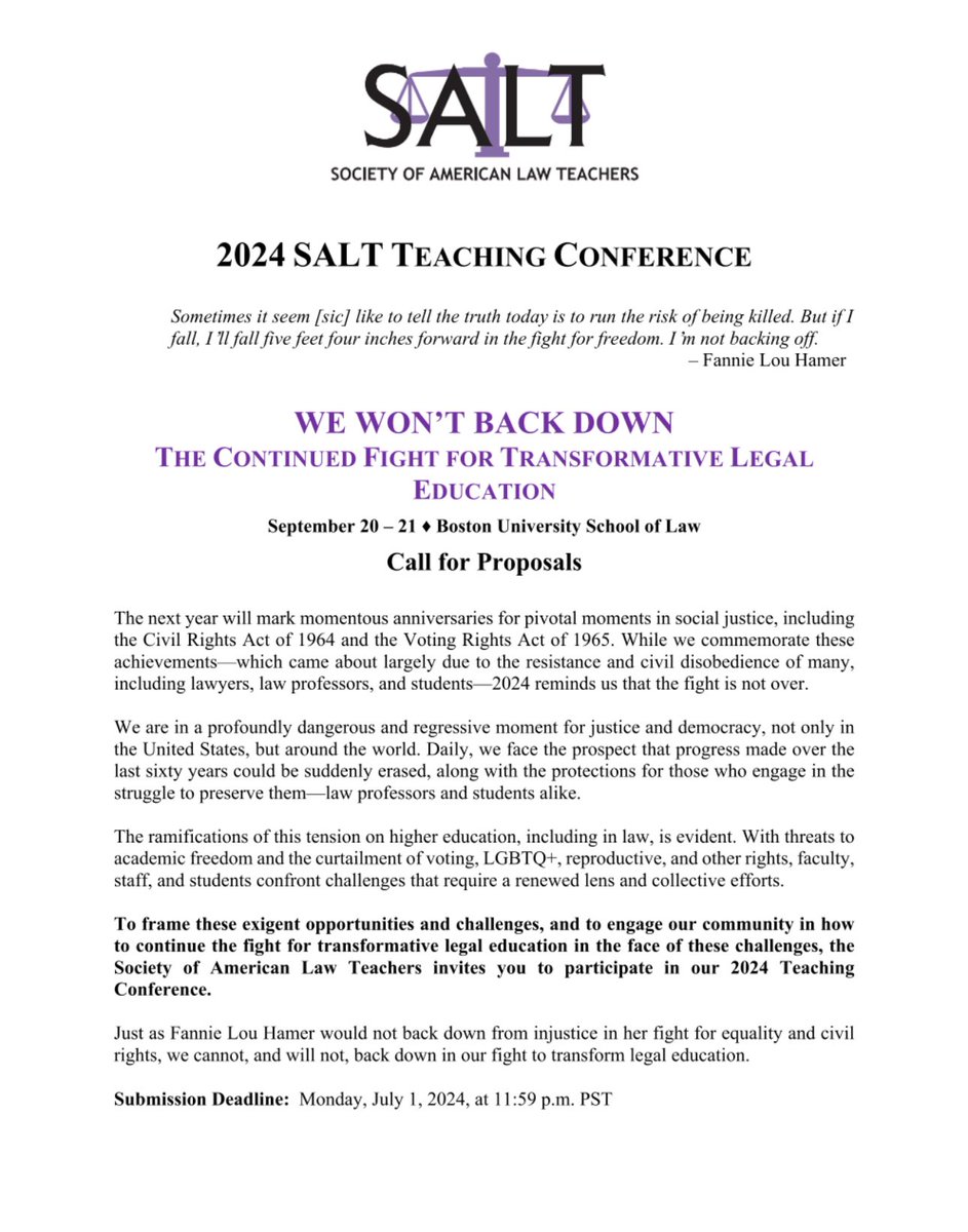 Society of American Law Teachers tweet media