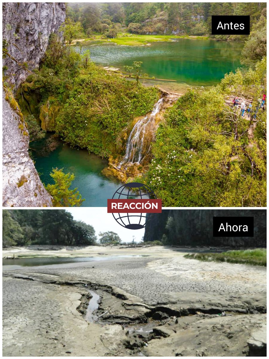 #Guatemala | A causa del intenso calor y la ausencia de lluvia, la Laguna Magdalena, situada en la Sierra de los Cuchumatanes en Chiantla, Huehuetenango, ha quedado completamente seca.