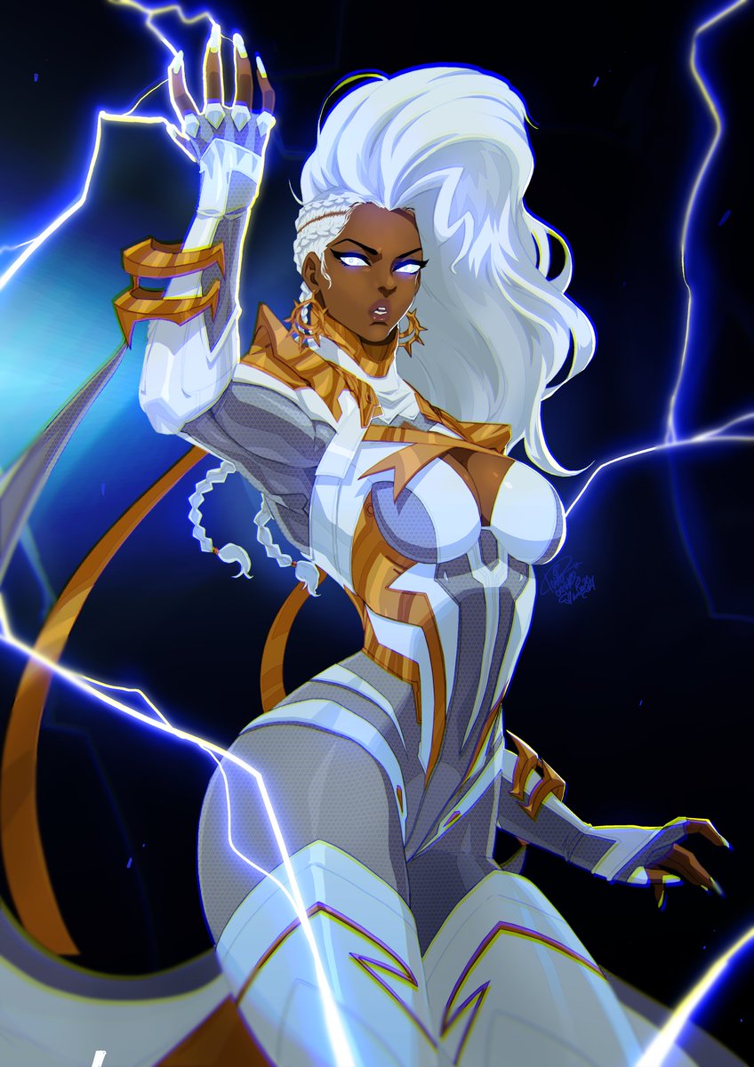 TovioR's tweet photo. #MarvelRivals Storm (alt '97 skin) drawn up for fun. (repost) https://t.co/ycBCybStYF