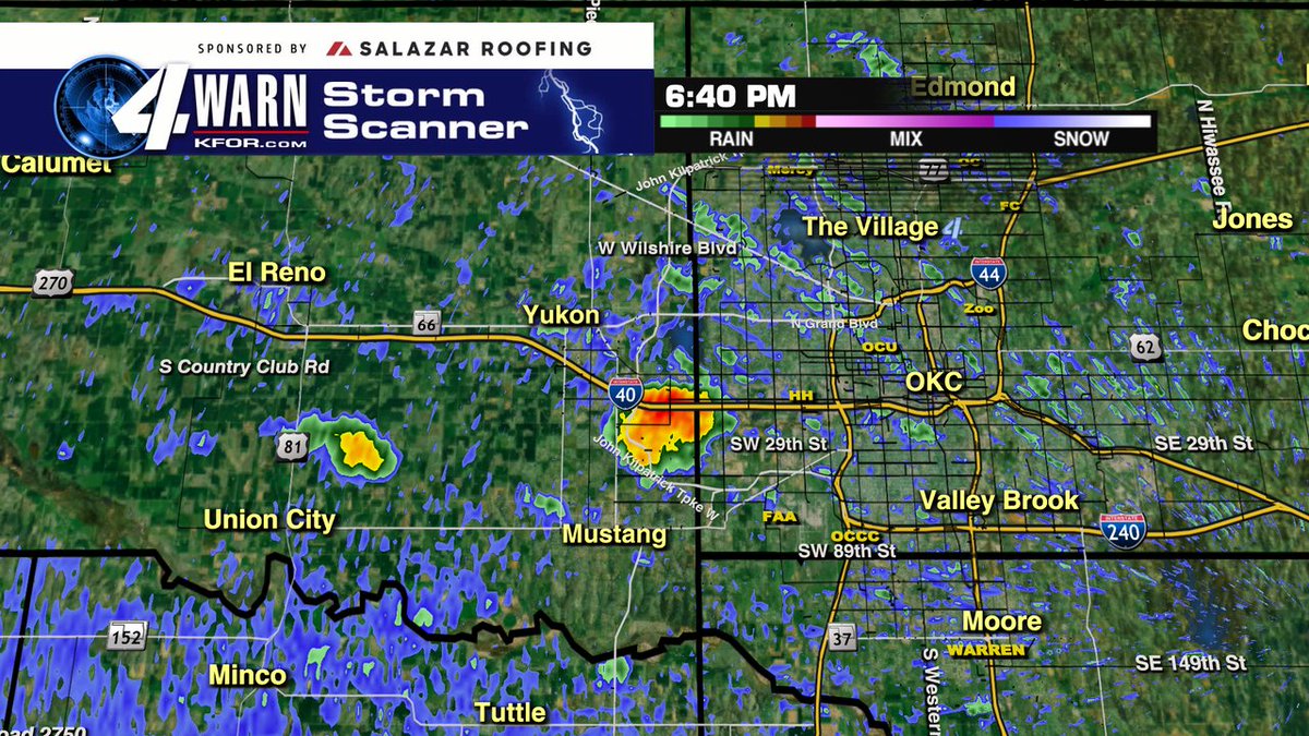 A few storms are attempting to go up over the west Metro. We are watching for development.

6:40PM TUE <a href="/kfor/">KFOR</a> #okwx