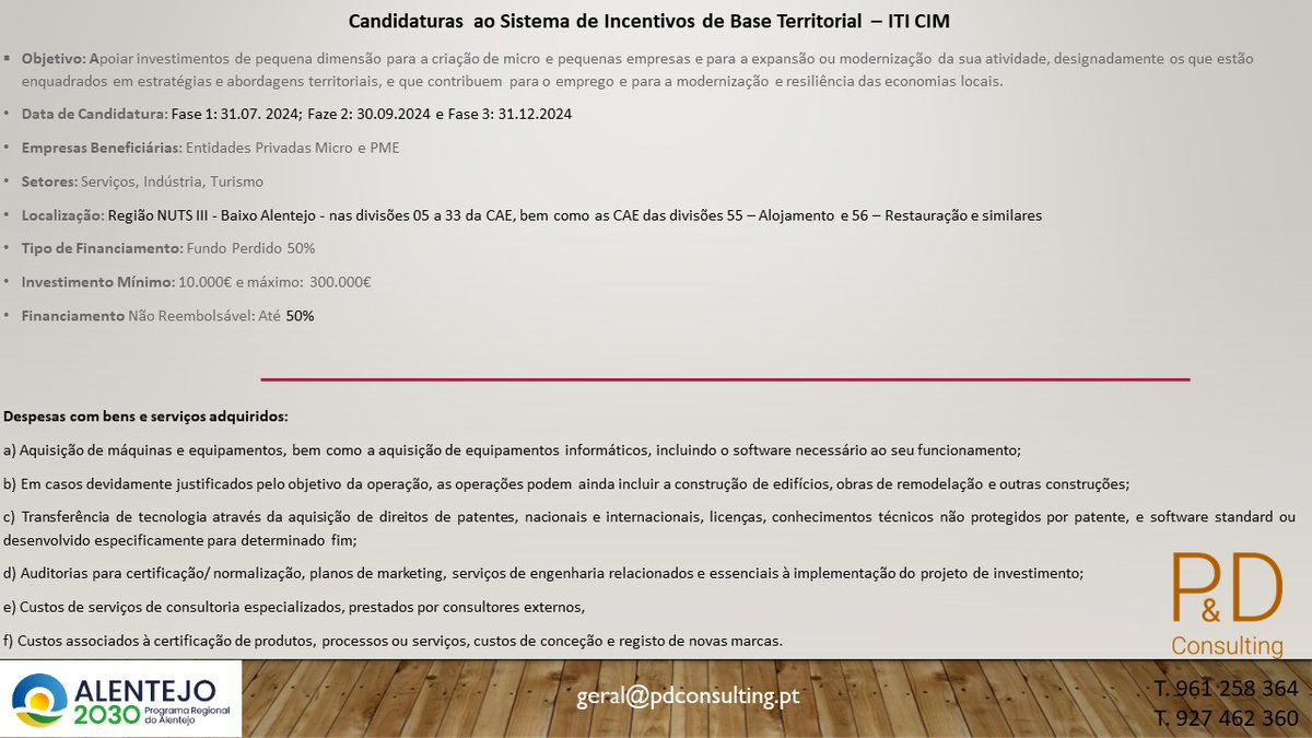 lda_pd's tweet photo. #PDConsulting #agricultura #gestaodeempresas #consulting #programasdefinanciamento #apoioscomunitários #baixoalentejo #beja #empresasmaiscompetitivas #inovação #turismodeportugal #PDR2020 #PRR #fundoambiental #startups #InovaçãoSocial #IEFP #Portugal2030 https://t.co/Ey7lVZXNSv