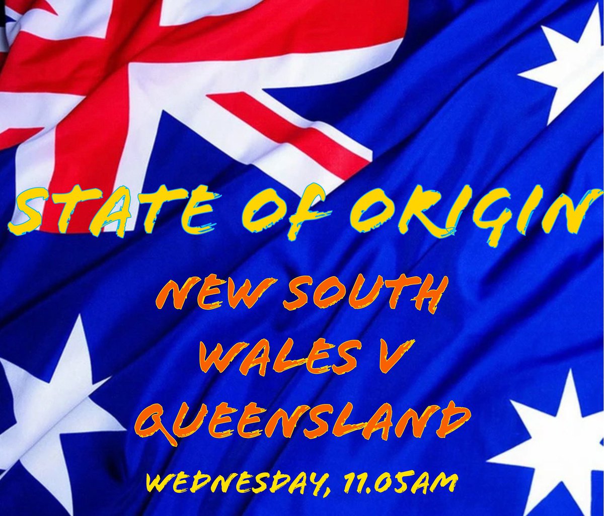 MilnesBarRoseSt's tweet photo. Have we got a treat for you this Wednesday…and a little bit of Australia is coming your way.
It’s the first game of State of Origin as New South Wales and Queensland collide.
We open at 11am and kick off is 11.05am
#stateoforigin #rugbyleague #tvsport #edinburgh #edinburghpubs https://t.co/ol692mW1ay