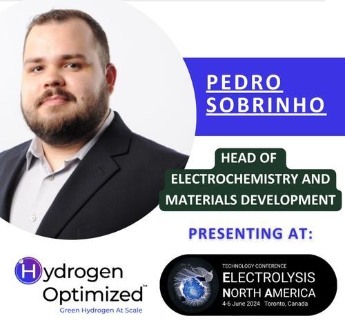 h_optimized's tweet image. Join Hydrogen Optimized&apos;s Pedro Sobrinho for two speaking sessions at Electrolysis North America on June 5th.

➖ Presentation: #RuggedCell™ Water Electrolysis System (9:30am)

➖ Panel: Government &amp;amp; Electrolyzer Manufacturing (11:30am)

Details: hydrogenoptimized.com/electrolysis-n…