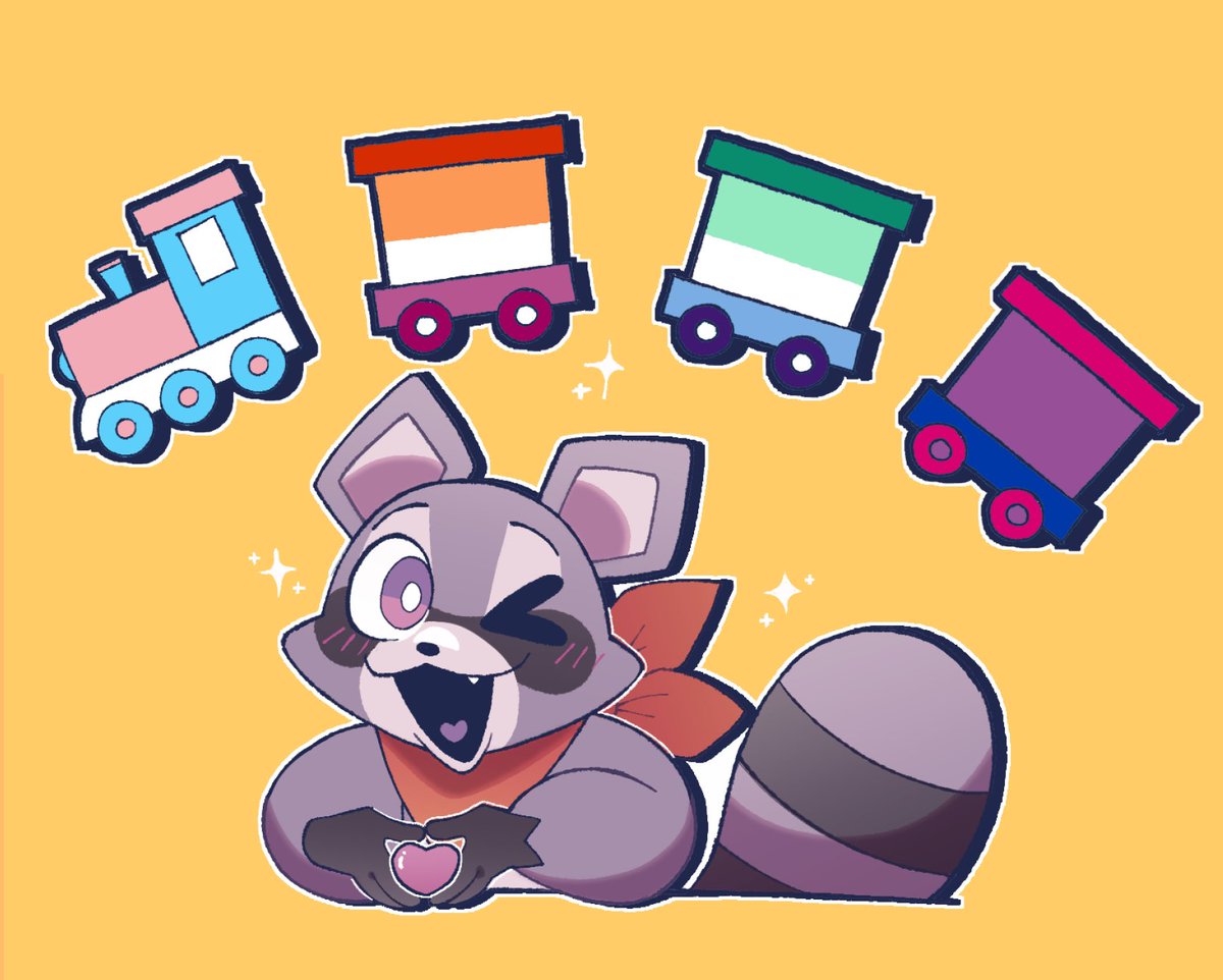 Taiyakepon's tweet photo. HAPPY PRIDE MONTH FROM INDIGO PARK 🏳️‍🌈🏳️‍⚧️

#IndigoPark #Rambley #RambleyTheRacoon https://t.co/uolveo1LPh