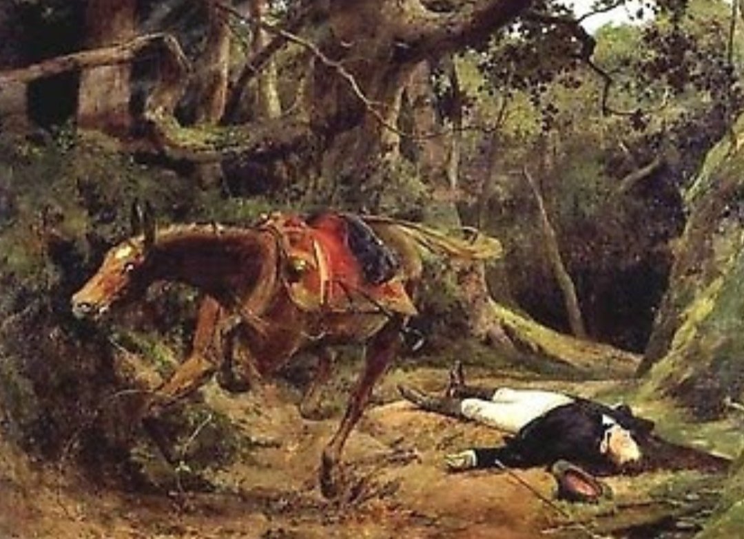 josegramirezm's tweet photo. Un día como hoy 04 de junio fue asesinado en la montaña de  Berruecos, Antonio José de Sucre. Arturo Michelena plasmó el hecho en esta obra. https://t.co/3GcIQsXj1g