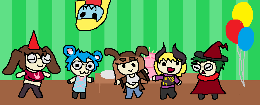 PlusSizedPup's tweet photo. MY BIG BIRTHDAY STREAM-AGANZA STARTS TOMORROW AT 5PM CST FEATURING LOTS OF MY BUDDIES! We will be playing party games and bullying me for being old lots and lots! feel free to come on in and tease me all you want (please be nice im old and dying) ((art by me sorry its bad)) https://t.co/enOTGGoUTm
