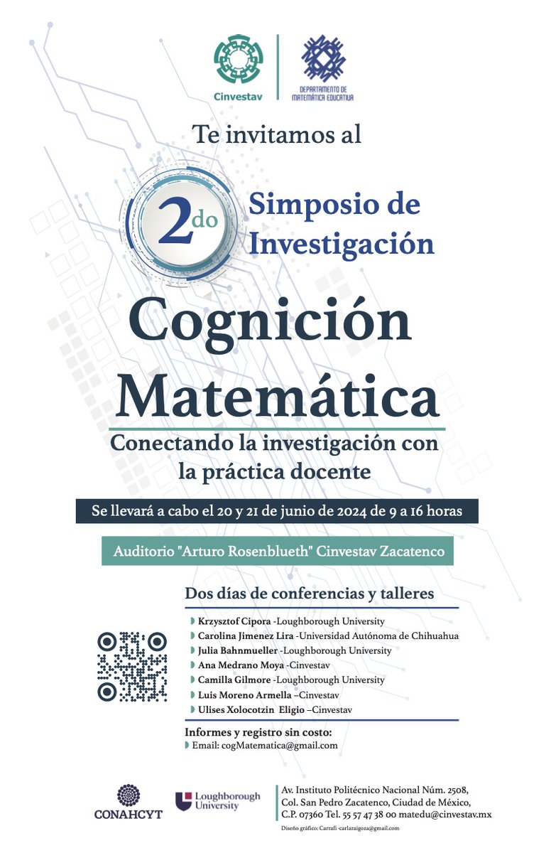 UXolocotzin's tweet photo. Compañer@s normalistas de la @EENN_CDMX, los invitamos al  2º Simposio de Investigación en Cognición Matemática, Junio 20 y 21 en @MateduCinvestav Habrá ponencias y talleres acerca de cómo aprendemos matemáticas. Los esperamos! Detalles:  https://t.co/ovdT7WSxSl https://t.co/UR0NOSultI