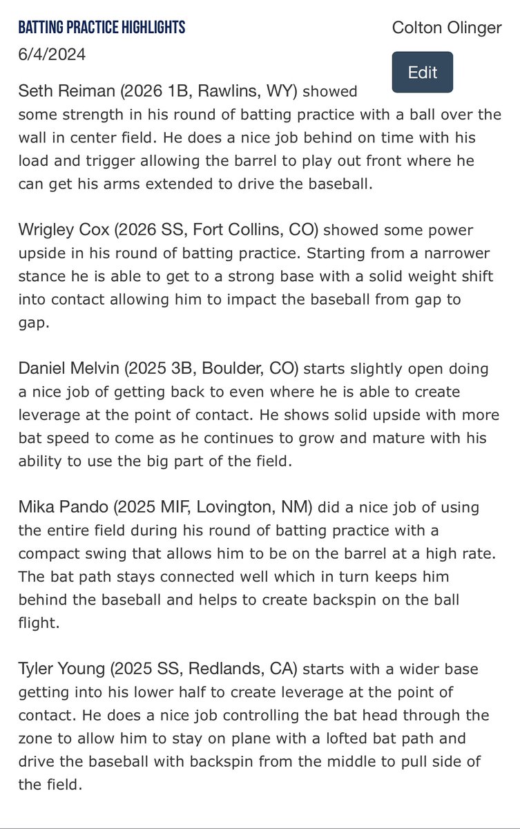 Perfect Game Four Corners tweet media