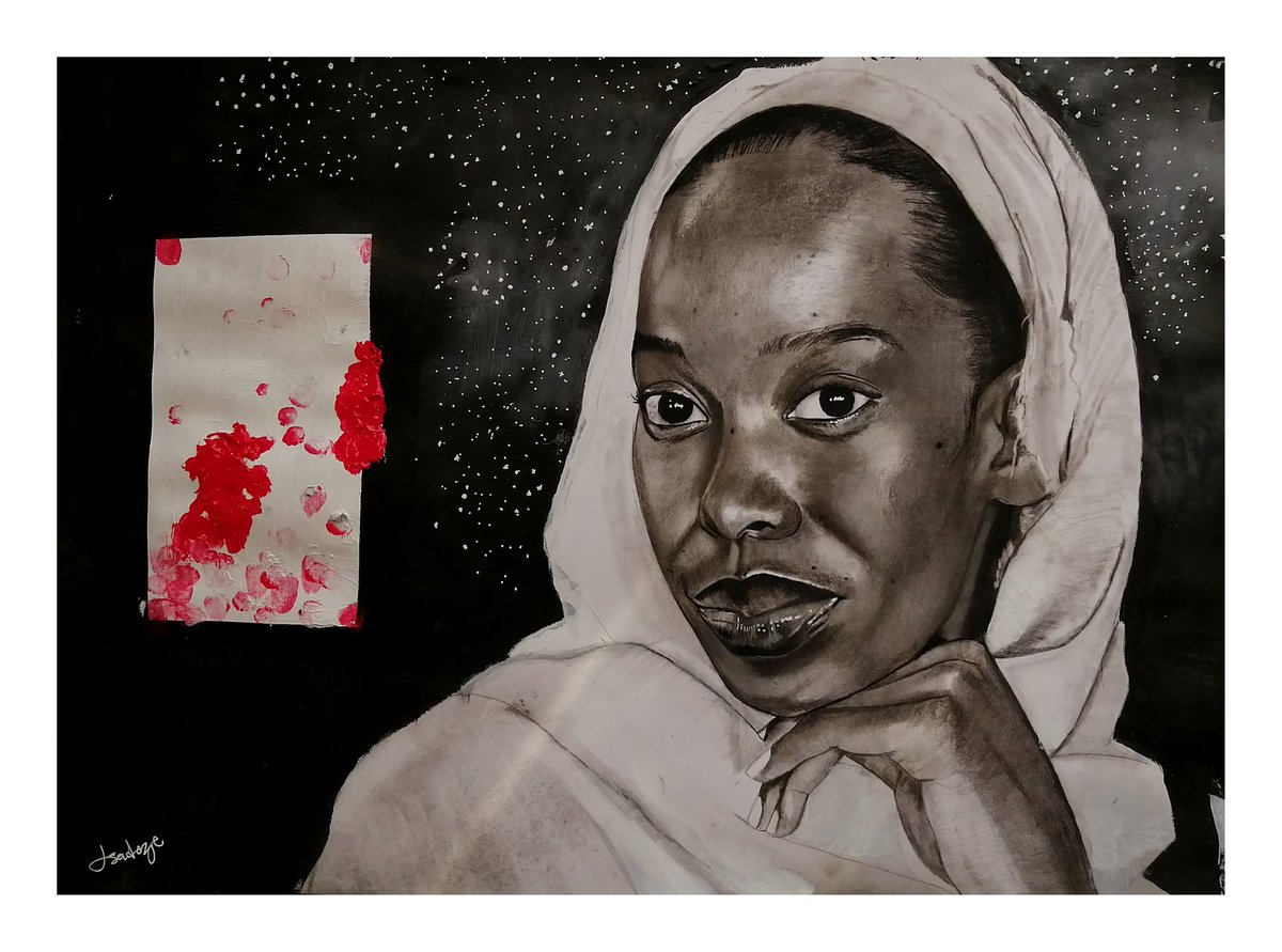 Isadozee's tweet photo. Titled: Nomkhubulwane
Mediums: Charcoal on A2 Cartridge Paper.

#art
#Euro2024
#southy
#mzansi
#NeverGiveUp https://t.co/jf1XOrF1oC
