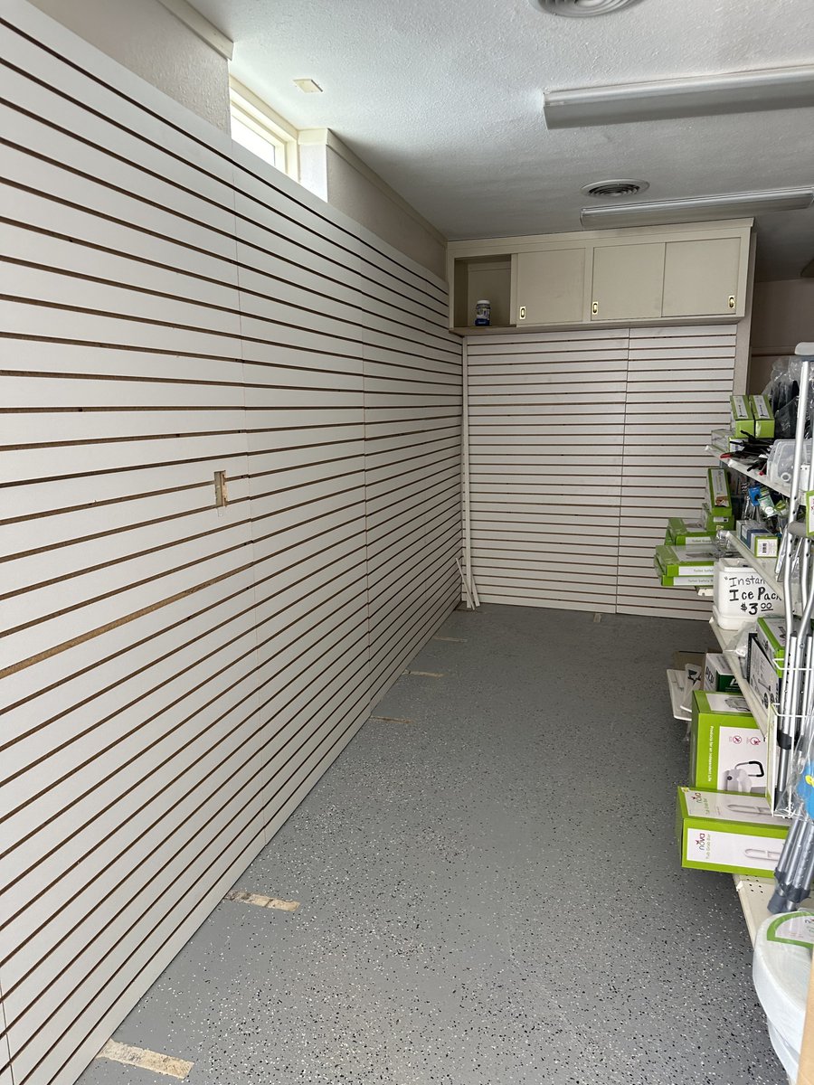 MedArtsPharm's tweet photo. Exciting things are happening to bring you an even better selection of the best DME items available from Nova! Pardon our mess. Come by to see the finished project! Try out our new equipment offerings. #novajoy #dme #showerchairs https://t.co/9p5i2kTEWF