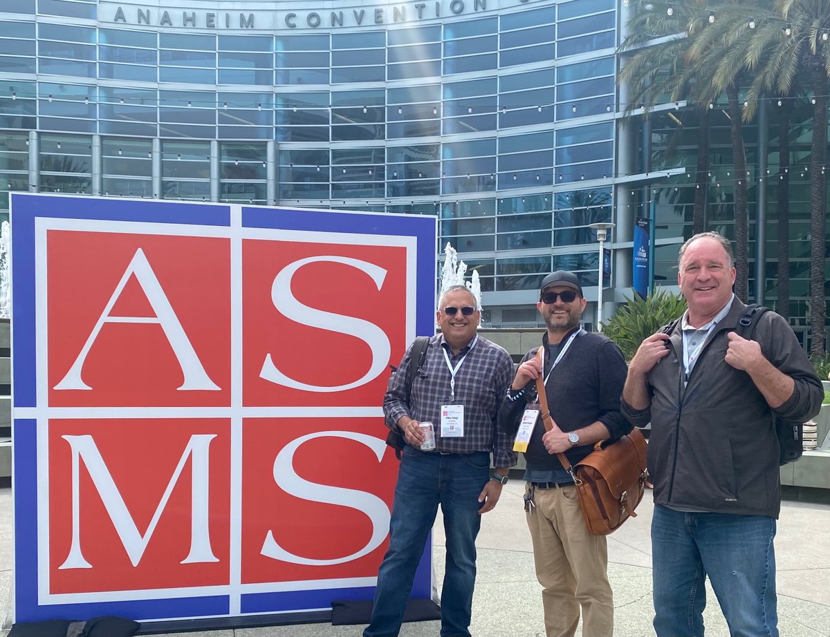 Team CinderBio with Simion Kreimer of the <a href="/1jvaneyk/">jennifer van eyk</a> group (Cedars-Sinai) ready to present our collaborative work at #ASMS2024. Come see our breakthrough work on  "Blood to Biomarkers in under one hour..." at Poster WP-189 Wednesday.  #Proteomics #TeamMassSpec