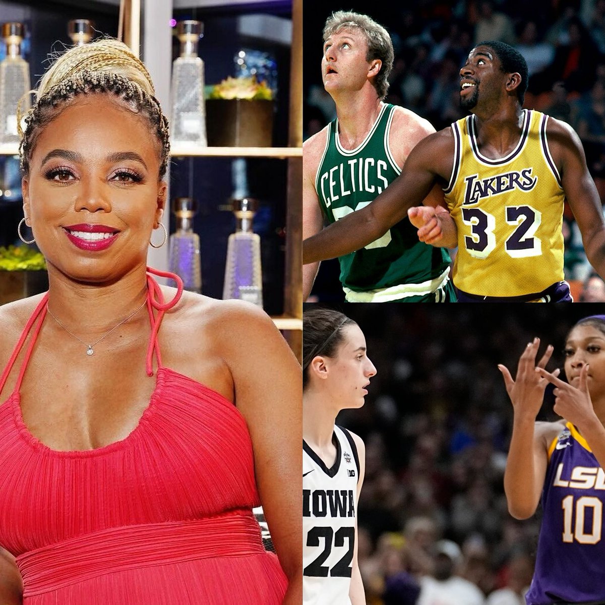 LegionHoops's tweet photo. Jemele Hill compares Caitlin Clark and Angel Reese’s rivalry to that of Magic and Bird:

“Larry Bird and Magic Johnson had the most watched men's national championship game in history… they brought all that with them to the NBA." (via TMZ) https://t.co/hZOWrTqx4I
