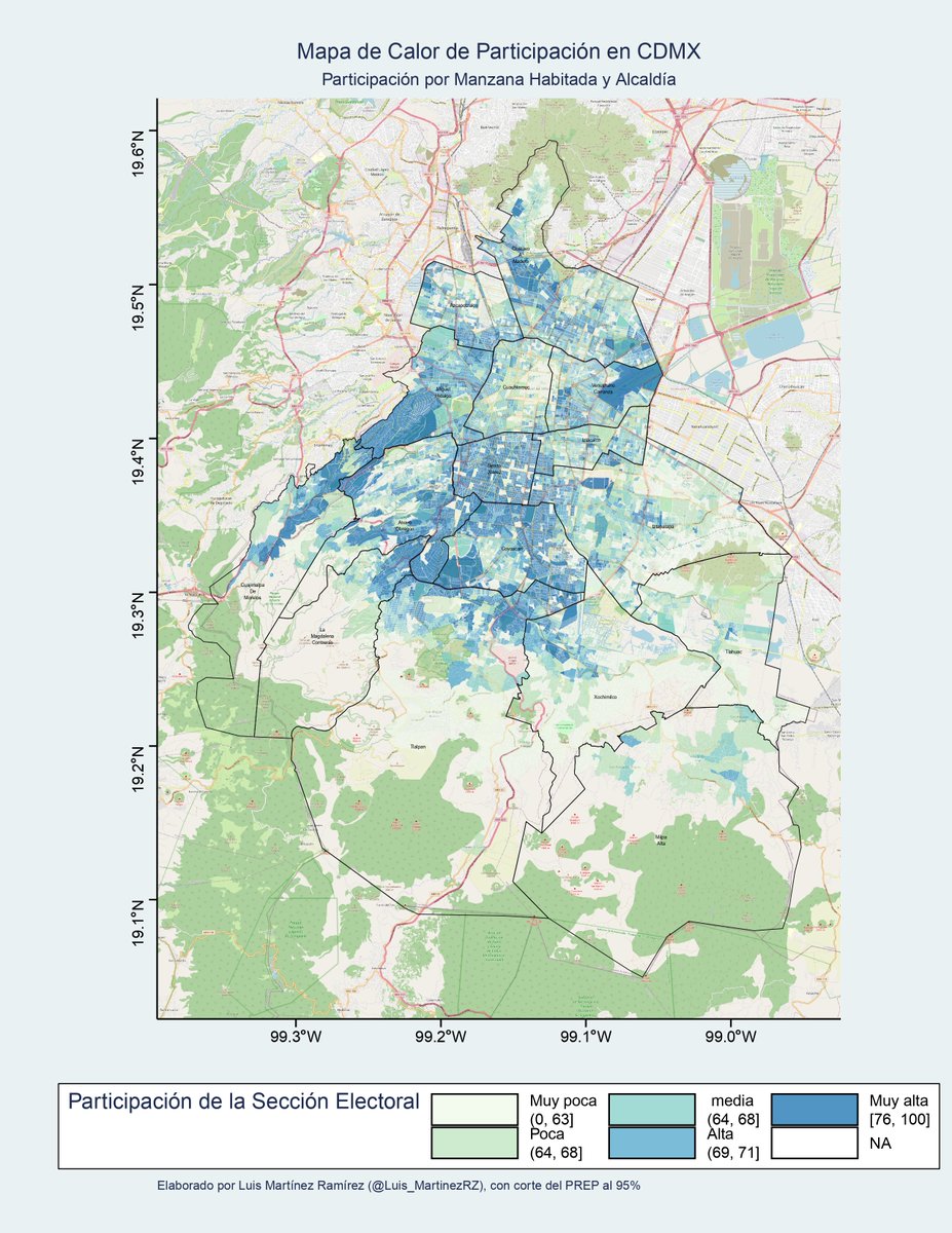 Luis_MartinezRz's tweet photo. Les recomiendo analizar estos dos mapas, vean como las zonas donde a @STaboadaMx le va mejor hubo mayor participación.