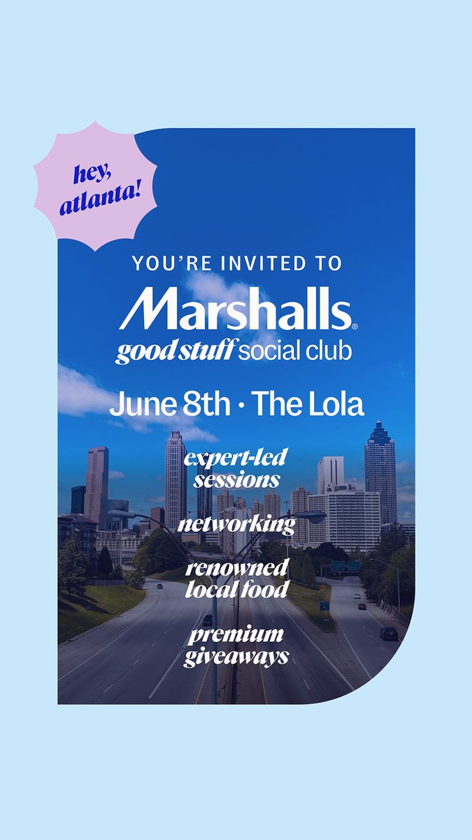 byjennlim's tweet photo. so psyched to partner with @marshalls as a speaker for their Good Stuff Social Club, Atlanta!

rsvp at https://t.co/OXLv9jeay6 and bring your besties to make thoughts into visions and vision boards into action, together.

see u in atlanta on june 8! https://t.co/yiyt2Hhi8M